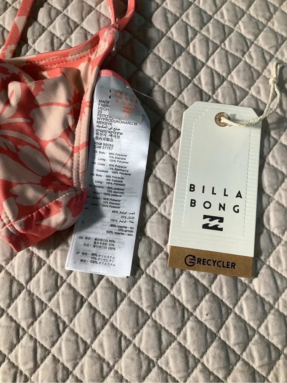 Billabong Way To Love Strappy Bikini - Girl’s 8 - New